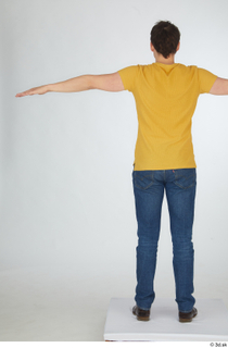 Brett blue jeans brown ankle shoes dressed standing t pose…